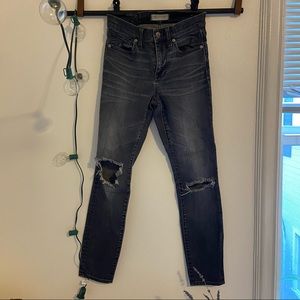 Madewell High Riser Skinny Jeans / Black/Gray Wash